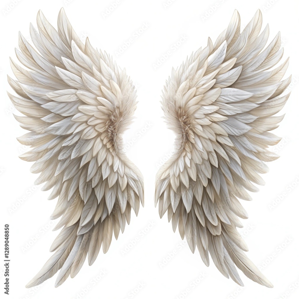 Fototapeta premium angel wings isolated on white
