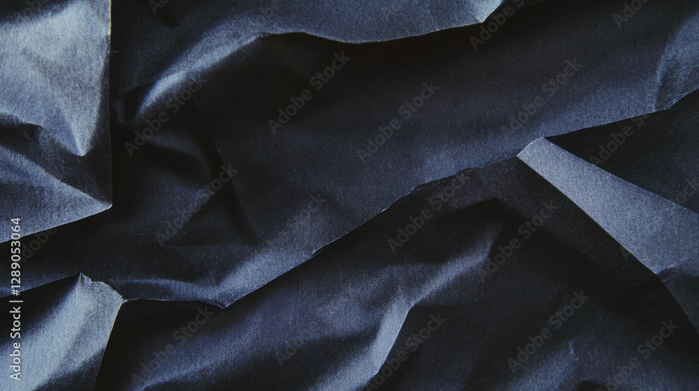 Fototapeta premium Black lightly rumpled paper texture for overlay and design