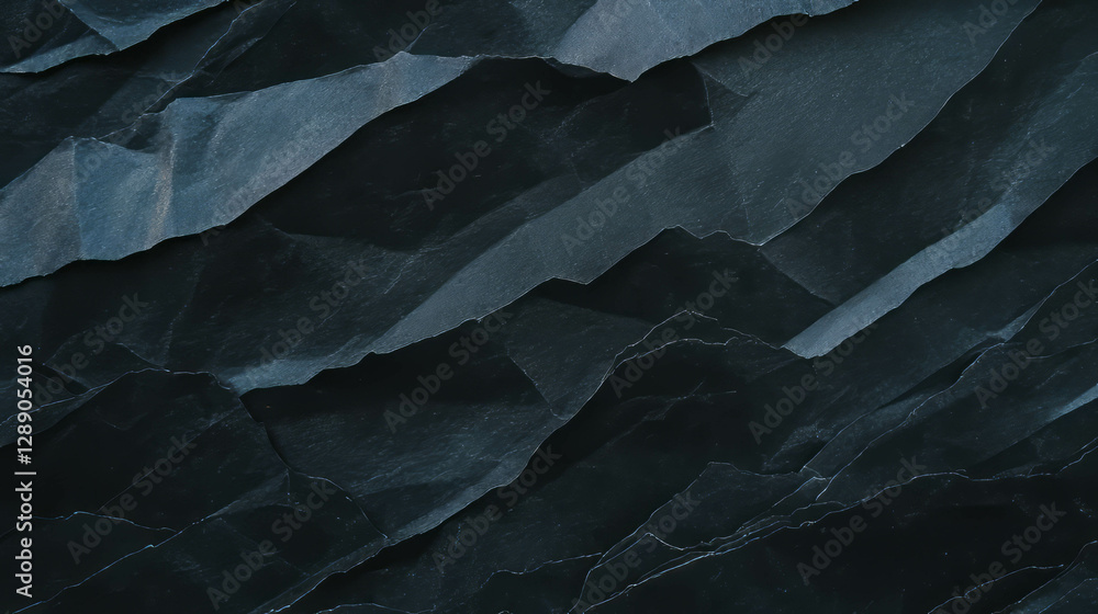 Fototapeta premium Black rumpled paper texture for creative design and background use