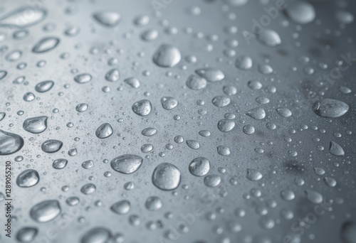 Wallpaper Mural  Raindrops on a Smooth Surface with a Cool Tone Torontodigital.ca