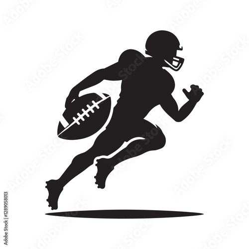 american football silhouette vector outline design