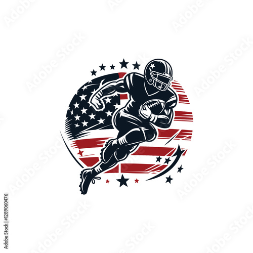 american football silhouette vector outline design