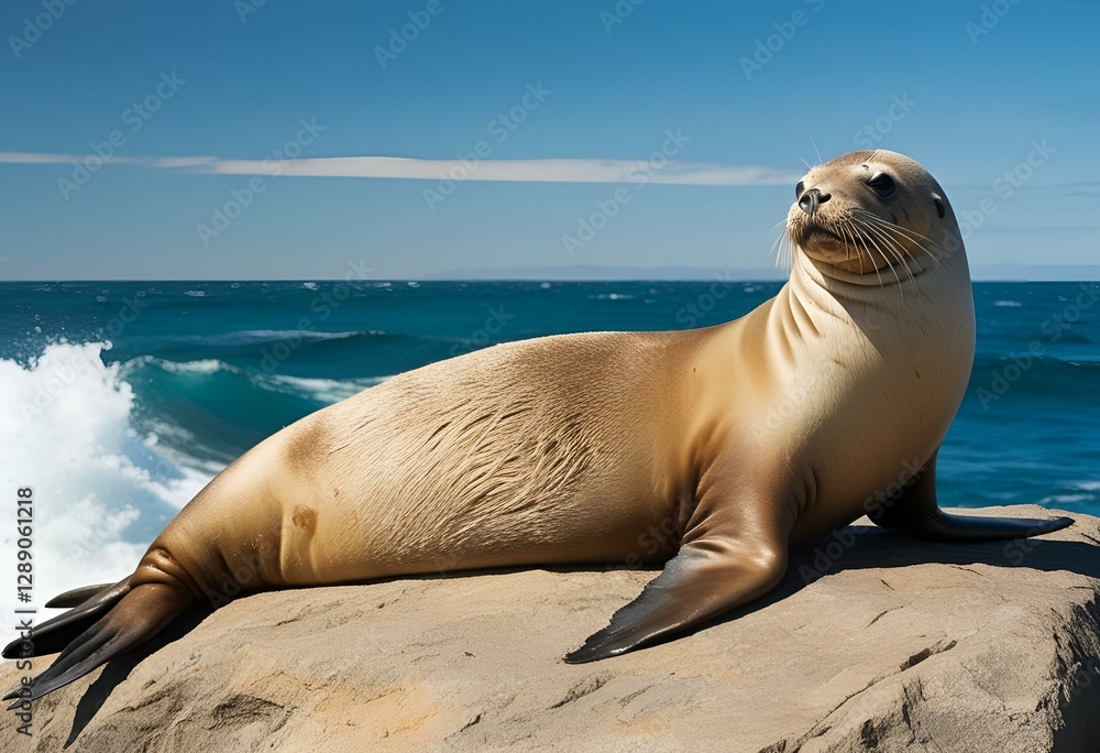Obraz premium sea lion on a rock