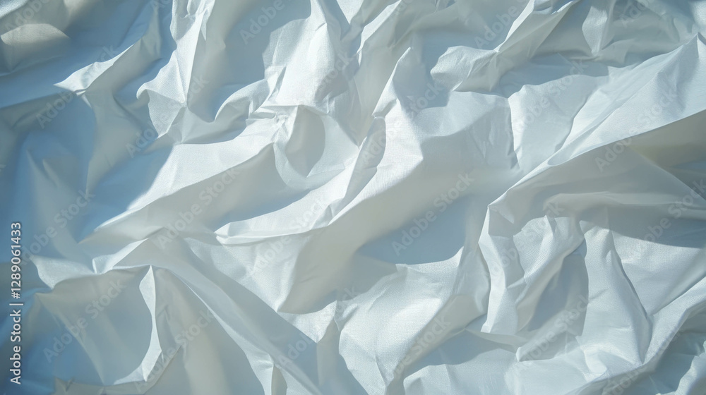 Fototapeta premium Abstract overlay texture of white creased paper background for design