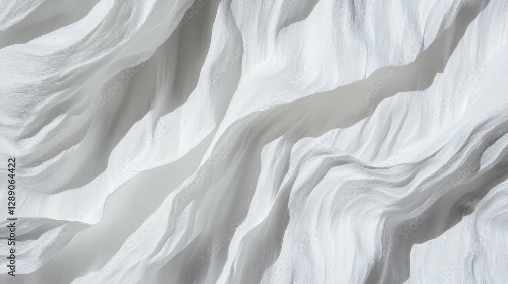 Obraz premium White wrinkled paper texture with fine detail for creative design