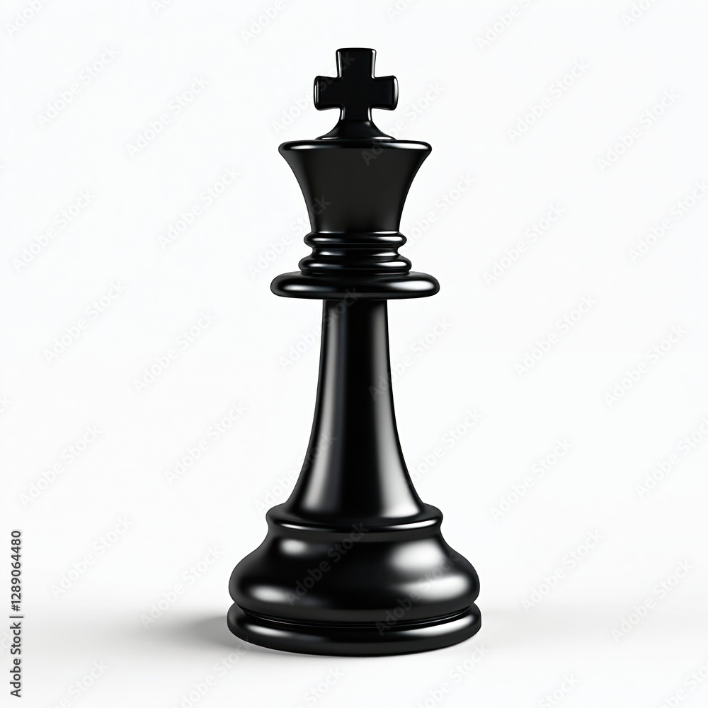 High-resolution image of black chess king piece isolated on transparent background. Ideal for strategy, board game themes. Leadership, intelligence. Represents challenge, competition in business High-resolution image of black chess king piece isolated on transparent background. Ideal for strategy, board game themes. Leadership, intelligence. Represents challenge, competition in business