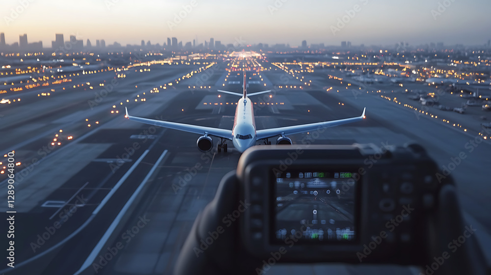 Fototapeta premium airport and plane