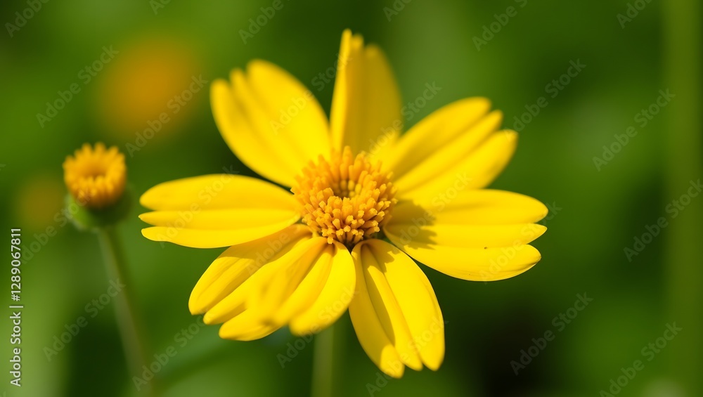 Obraz premium Vibrant Yellow Flower Close up Spring Bloom Nature Photography