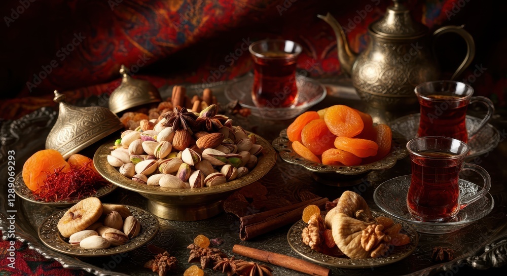 Iftar table , ramadan kareem background Iftar table , ramadan kareem background
