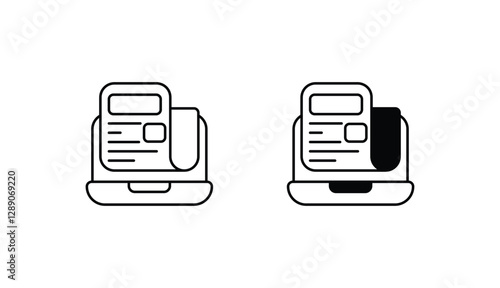 Fake News icon design with white background stock illustration