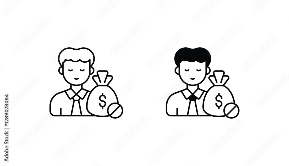 Corruption icon design with white background stock illustration Corruption icon design with white background stock illustration