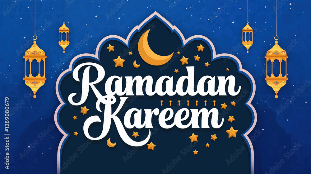 Fototapeta premium hires DESIGN Ramadan crescent Eid decor Islamic items DESIGN VECTOR POSTER