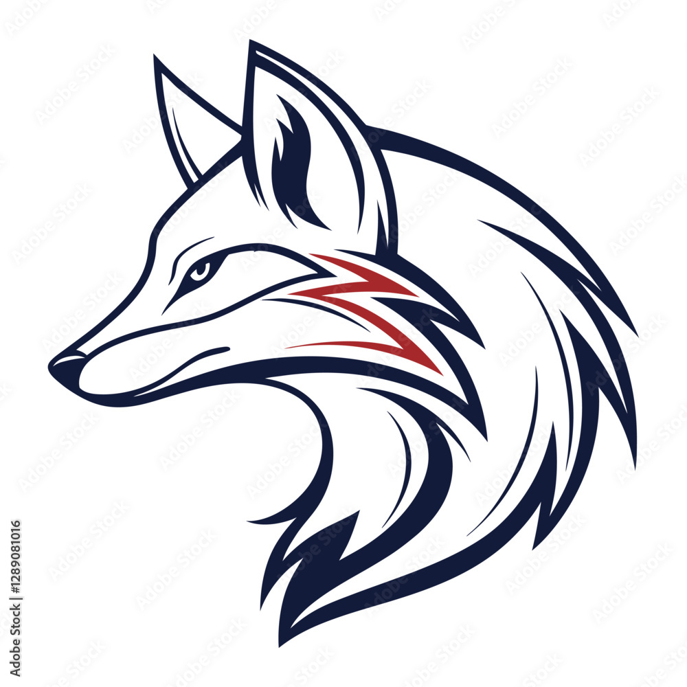 Obraz premium fox head logo vector template business logo concept
