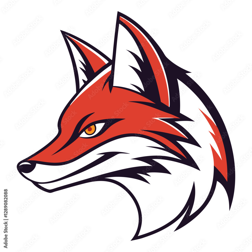 Obraz premium fox head logo vector template business logo concept