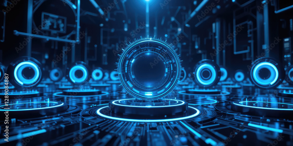 Futuristic Digital Technology Background, AI, Data Transfer, and Neural Networks Etc Concept. Futuristic Digital Technology Background, AI, Data Transfer, and Neural Networks Etc Concept.