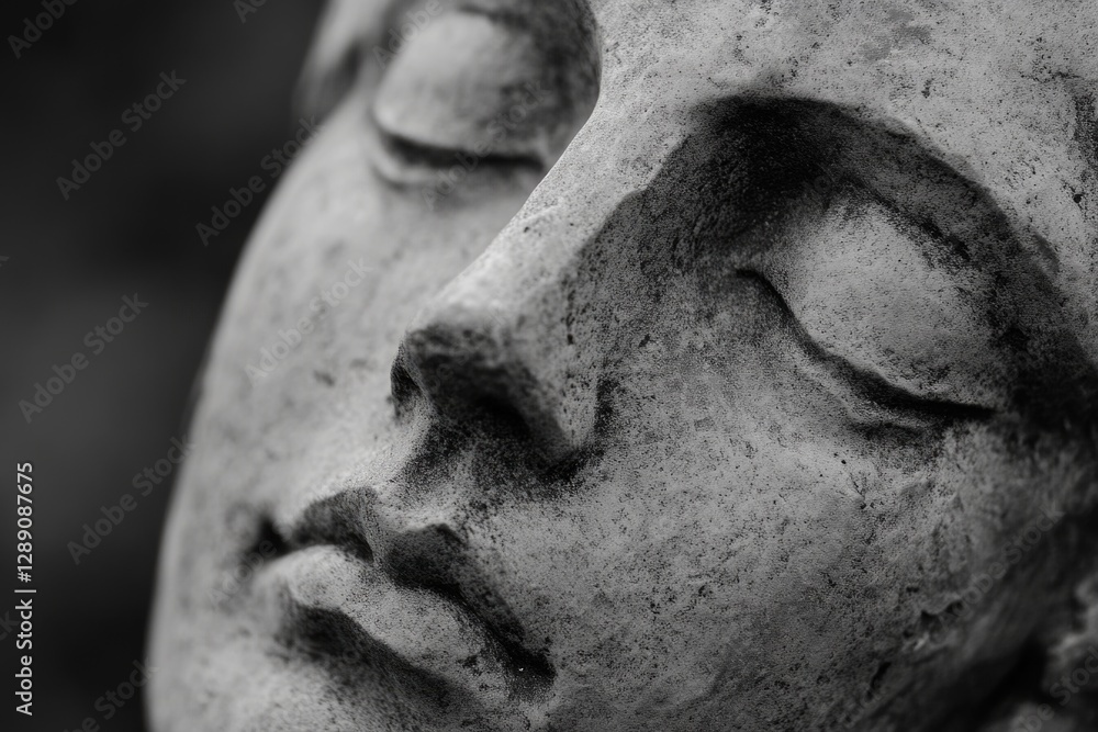 Obraz premium A close-up shot of a statue featuring a woman's face