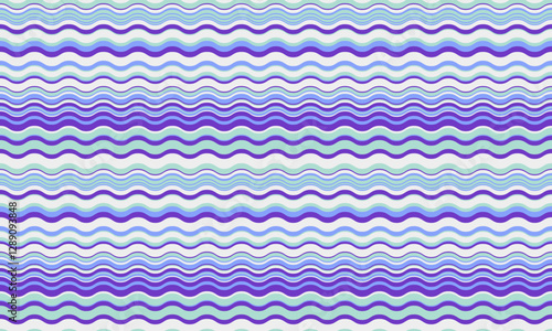 Abstract background with wavy stripes in vibrant colors, creating a rippled, liquid effect. Smooth curves and textured lines add elegance, vitality, and creativity. Ideal for wallpaper or textile.