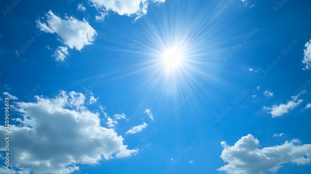 A clear blue sky with a few wispy white clouds drifting gently in the soft afternoon breeze