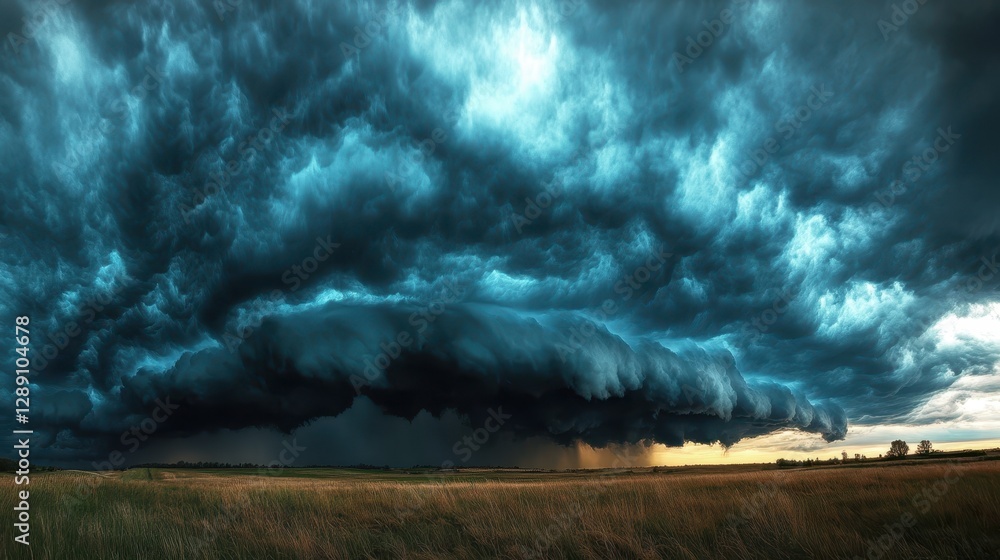 Dramatic storm clouds loom over a vast landscape during sunset, casting vibrant contrasts against the darkening sky. Dramatic storm clouds loom over a vast landscape during sunset, casting vibrant contrasts against the darkening sky.