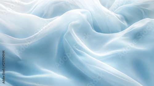 Wallpaper Mural Delicate blue sheer fabric flowing softly, creating an ethereal and serene atmosphere. Torontodigital.ca