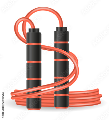 skipping rope sports equipment for fitness stock cartoon vector illustration isolated on white background