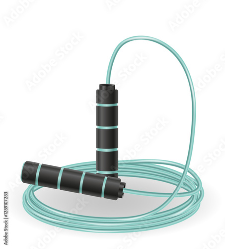 skipping rope sports equipment for fitness stock cartoon vector illustration isolated on white background