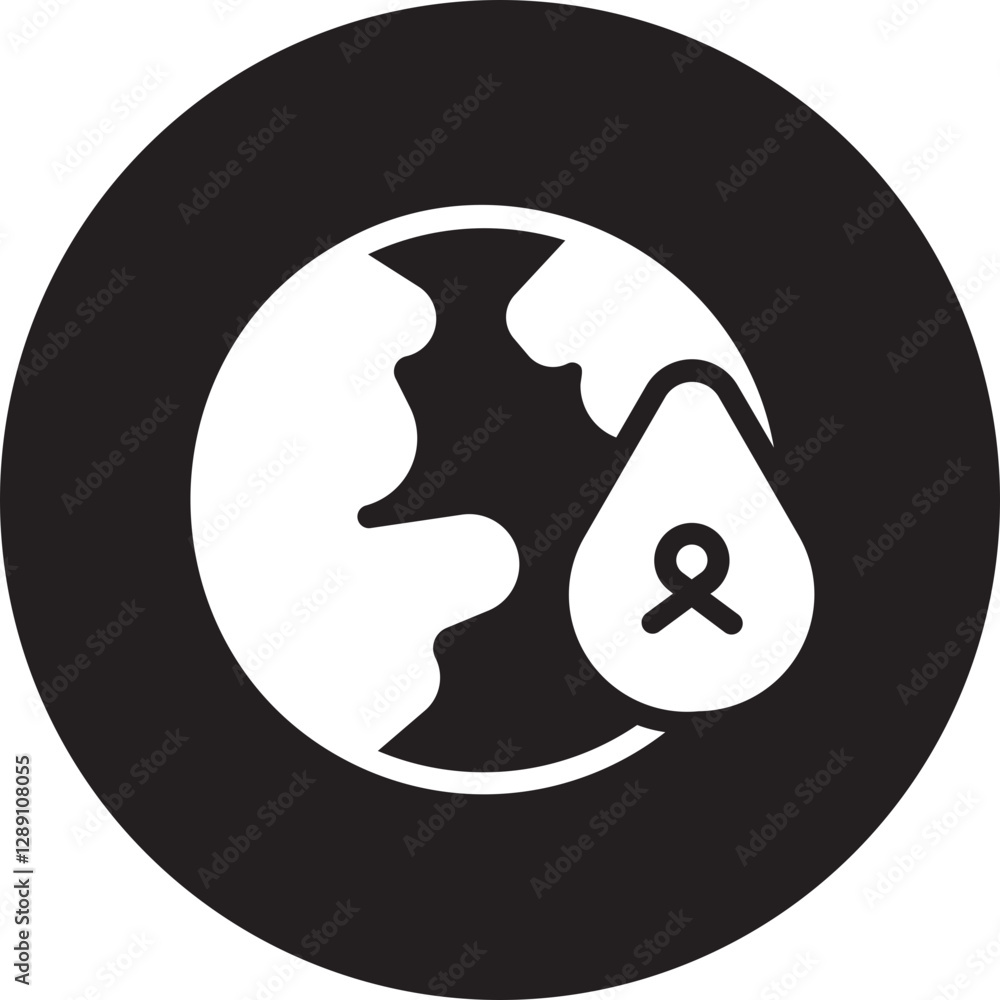 world blood donor day glyph icon world blood donor day glyph icon