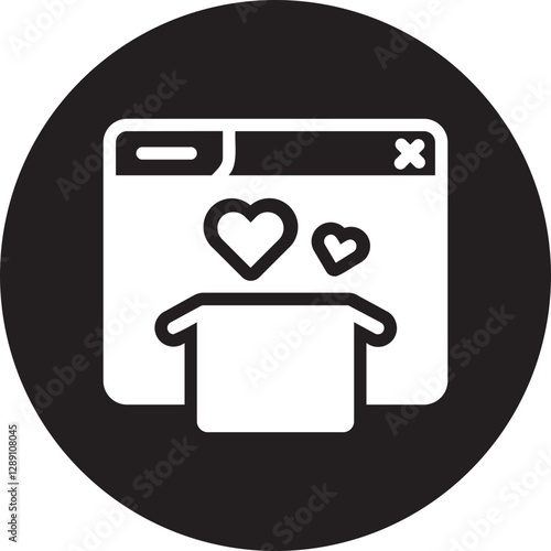 Online Donation  glyph icon