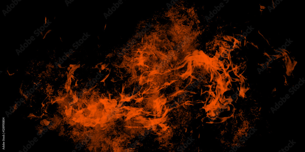 Realistic fire flames set on dark background. Textured Smoke. Old vintage retro orange background texture. abstract watercolor white grunge background painting. Orange color wall background texture. Realistic fire flames set on dark background. Textured Smoke. Old vintage retro orange background texture. abstract watercolor white grunge background painting. Orange color wall background texture.