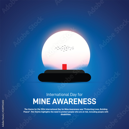 international day of mine awareness 2025. international day of mine awareness creative banner, poster, social media post, postcard, background, backdrop, template, greetings card, cover design etc.