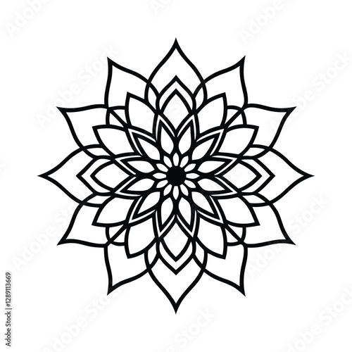 Floral mandala vector art ornament henna decorative