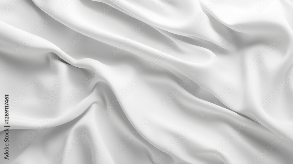 Fototapeta premium Elegant, flowing white fabric creates a soft and serene backdrop for any project.