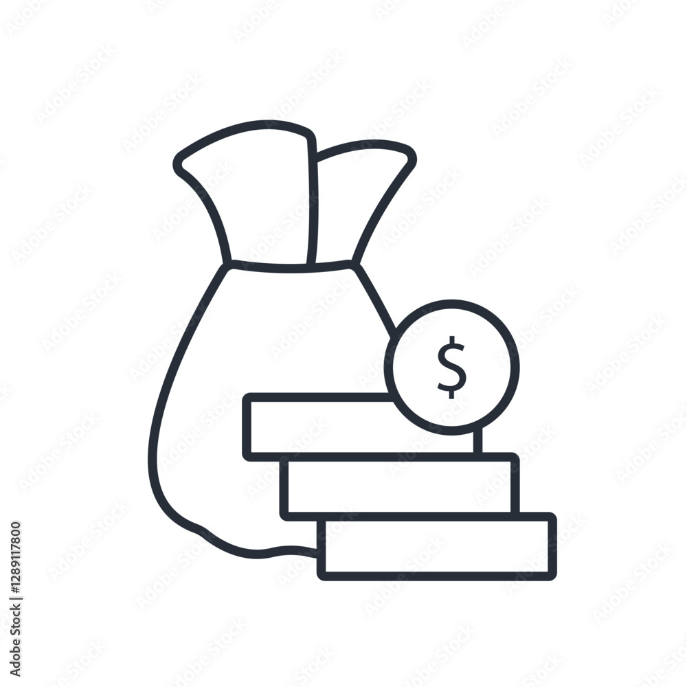 financial icons isolated on White Background. Flat style design financial icons isolated on White Background. Flat style design