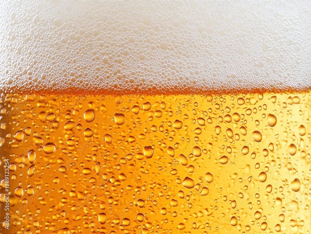 Refreshing Summer Craft Beer , Golden beer with foam and condensation bubbles. Refreshing Summer Craft Beer , Golden beer with foam and condensation bubbles.