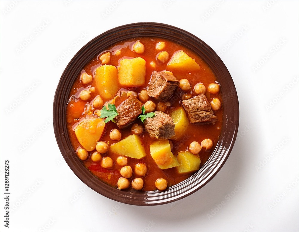 Fotografía de estudio profesional de un plato de estofado, garbanzos, cubos de carne, patata de fondo blanco, 4k, ultra realista, foto en primer plano
Fotografía de estudio profesional de un plato de estofado, garbanzos, cubos de carne, patata de fondo blanco, 4k, ultra realista, foto en primer plano