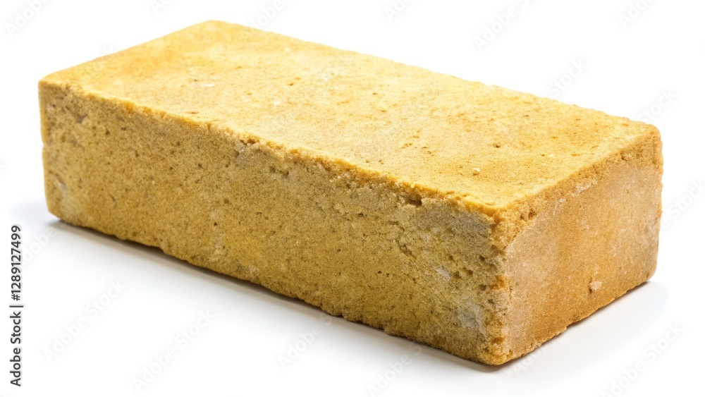 Sand-Lime Brick Half, Mortar, Construction Material, Building Product, Isolated White Background, High-Resolution Image, Stock Photo Sand-Lime Brick Half, Mortar, Construction Material, Building Product, Isolated White Background, High-Resolution Image, Stock Photo