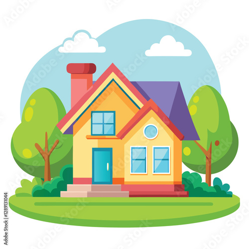 cartoon house vector