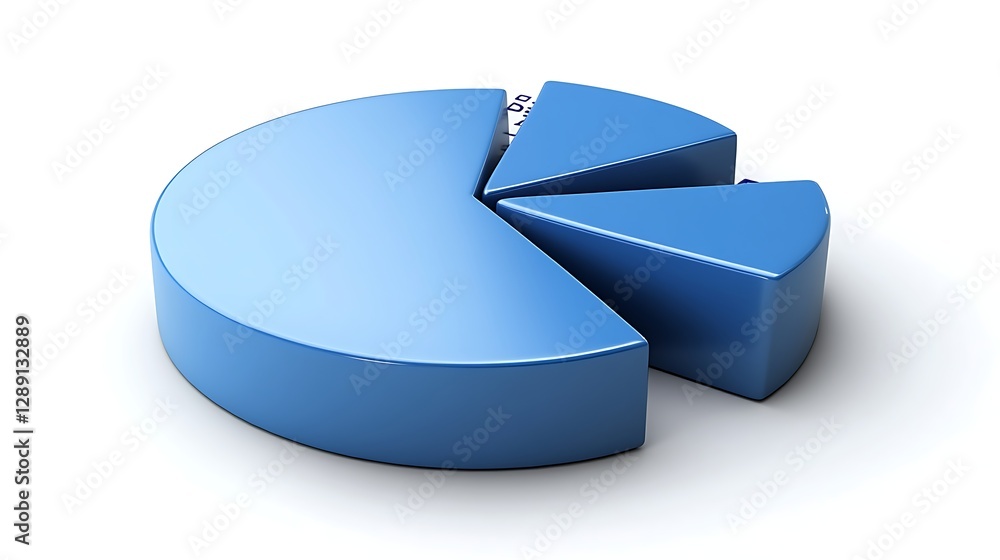 3D Blue Bar Graphs and Charts for Data Analysis, A collection of blue 3D bar graphs and pie charts on a light background
