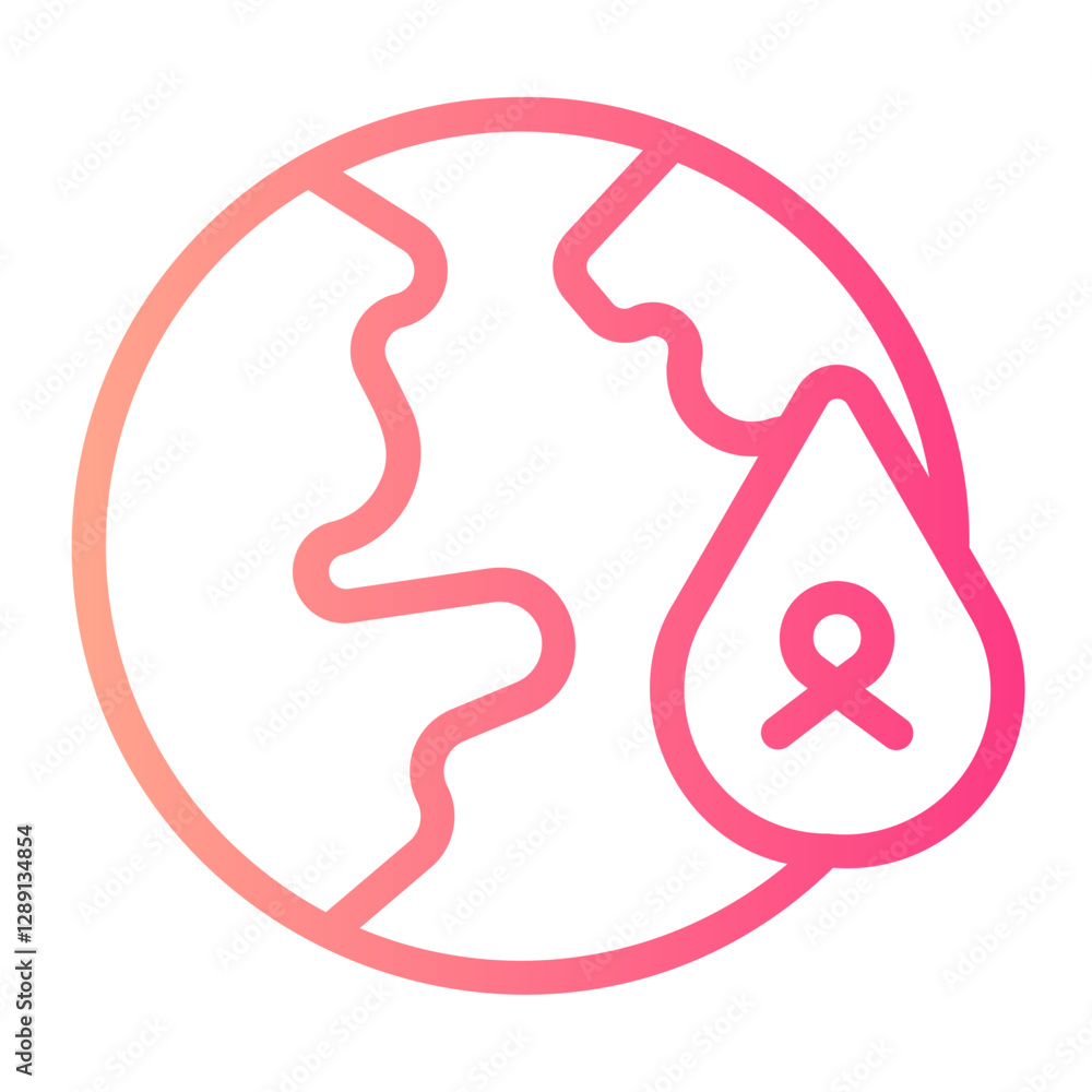 world blood donor day gradient icon world blood donor day gradient icon
