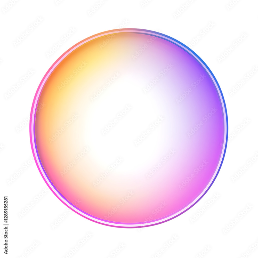Obraz premium Soft Blur Gradient Circle with Smooth Transitions on Isolated White Background.