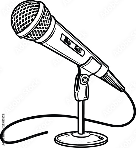 microphone isolated on white