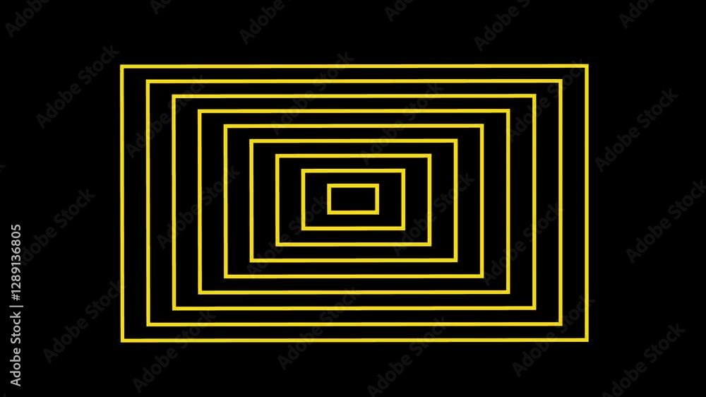Gradient Quadrilateral radio wave Animation Isolated on Black Background Gradient Quadrilateral radio wave Animation Isolated on Black Background