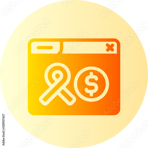 online donation gradient icon