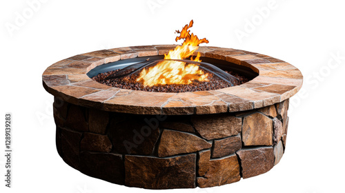 Wallpaper Mural Fire pit glowing in darkness with black background creating a warm and inviting atmosphere isolated on transparent background.. Torontodigital.ca