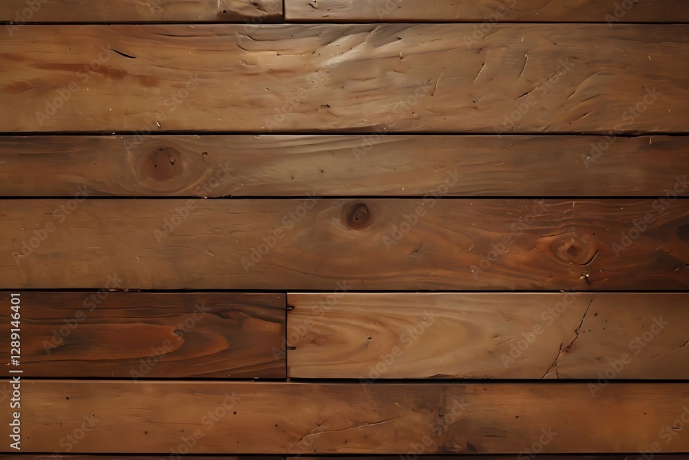 Naklejka premium Close-Up Of Rustic Wooden Planks Showcasing Grain Patterns