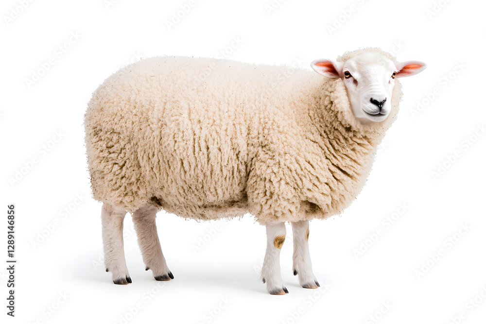 Obraz premium Sheep isolated on white background