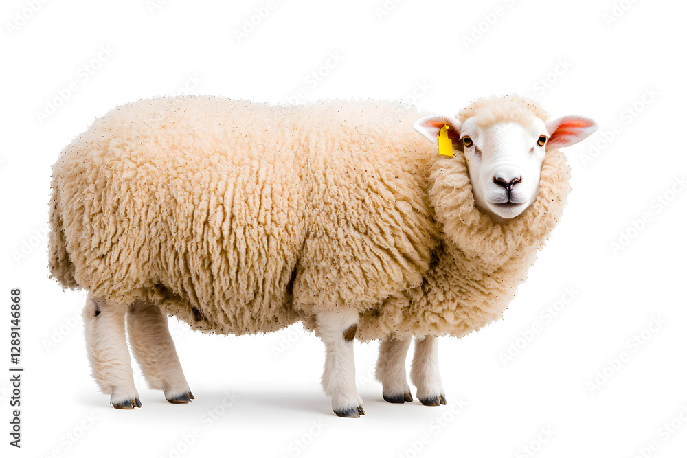 Fototapeta premium Sheep isolated on white background