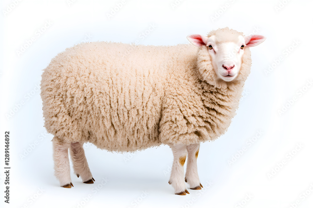 Fototapeta premium Sheep isolated on white background