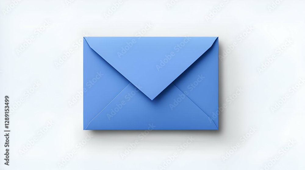 Blue Envelope on White Background Blue Envelope on White Background