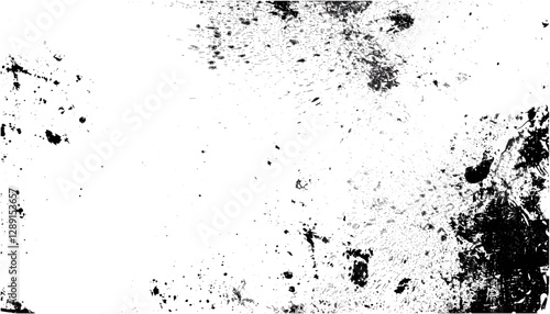 Grunge black and white abstract monochrome seamless vector, rough texture background, distressed overlay, scratched surface, vintage effect, aged look, old paper, grungy pattern